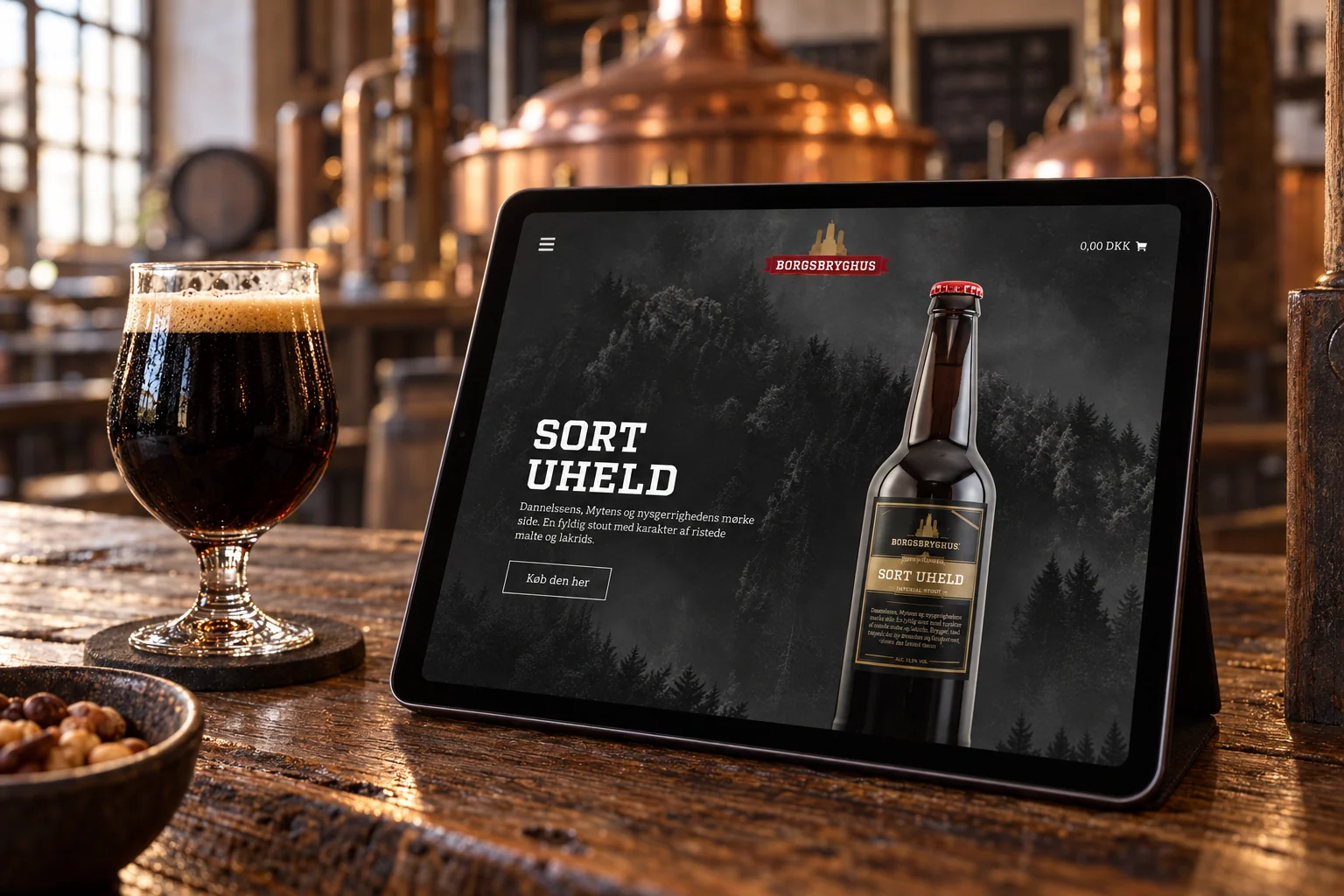 Borgs Bryghus website — Projektet tæt på