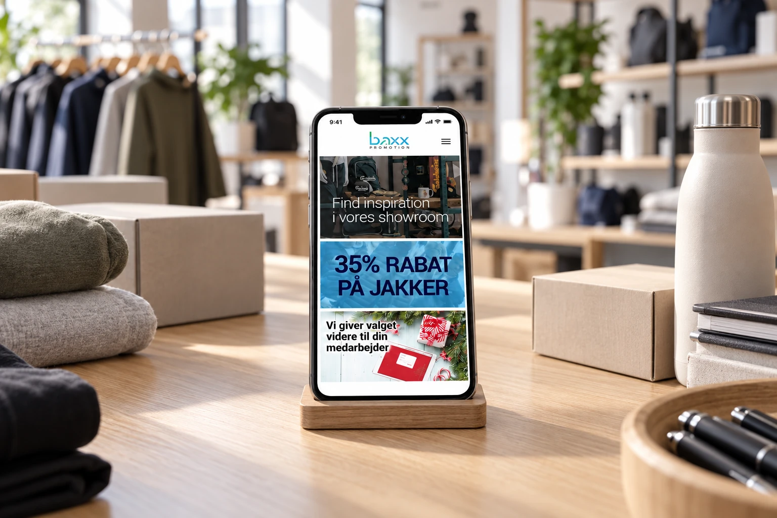 Baxx Promotion website — supplerende visning